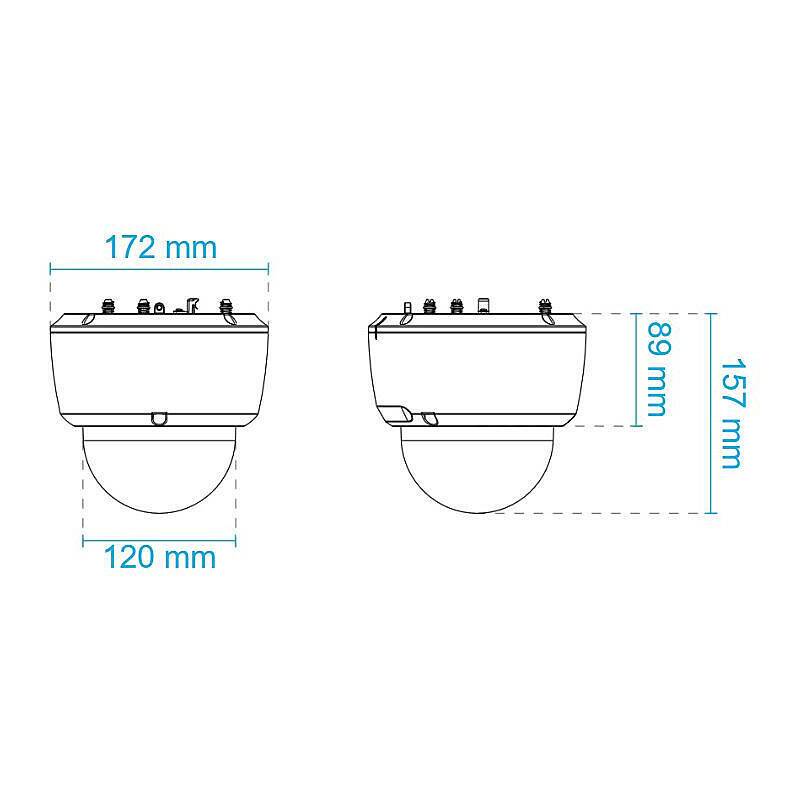 VIVOTEK SD9161-H-v2 IP-Kamera 1080p T/N PTZ PoE, 1080pPTZ Kamera | Blickwinkel:57° - 6,2° (Objektiv-Brennweite 5,1 - 51