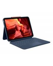 Logitech Rugged Combo 4 Touch Tastatur und Foliohülle mit Trackpad Apple Smart connector Classic Blue für 10.9-inch iPad 10. Generation