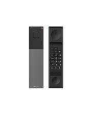 Ein digitales Türschloss mit Tastatur und Fingerabdruckscanner, in einem eleganten schwarz-grauen Design, das Sicherheit und Technologie symbolisiert.