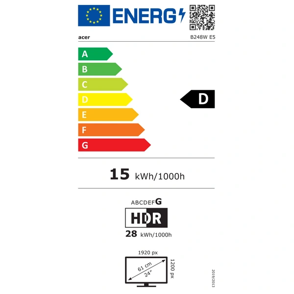 Acer Vero B248W E5bemiqprcuzx B8 Series LED-Monitor 61 cm 24 Zoll 1920 x 1200 WUXGA @ 100 Hz IPS 300 cd/m² 1500:1 HDR10 4 ms HDMI DisplayPort USB Acer Vero B248W E5bemiqprcuzx B8 Series LED-Monitor 61 cm 24 Zoll 1920 x 1200 WUXGA @ 100 Hz IPS 300 cd/m² 1500:1 HDR10 4 ms HDMI DisplayPort USB