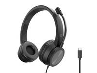 Conceptronic Headset Stereo USB-C/Mikro/Bedien./ANC - Headset - 22 KHz