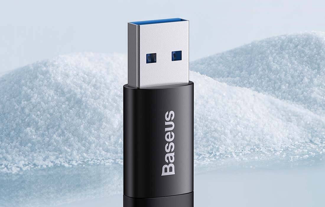 Baseus Ingenuity USB-A auf USB-C Adapter OTG (schwarz)