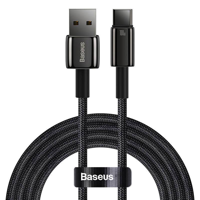 Baseus Tungsten Gold Kabel USB zu USB-C, 100W, 2m (schwarz)