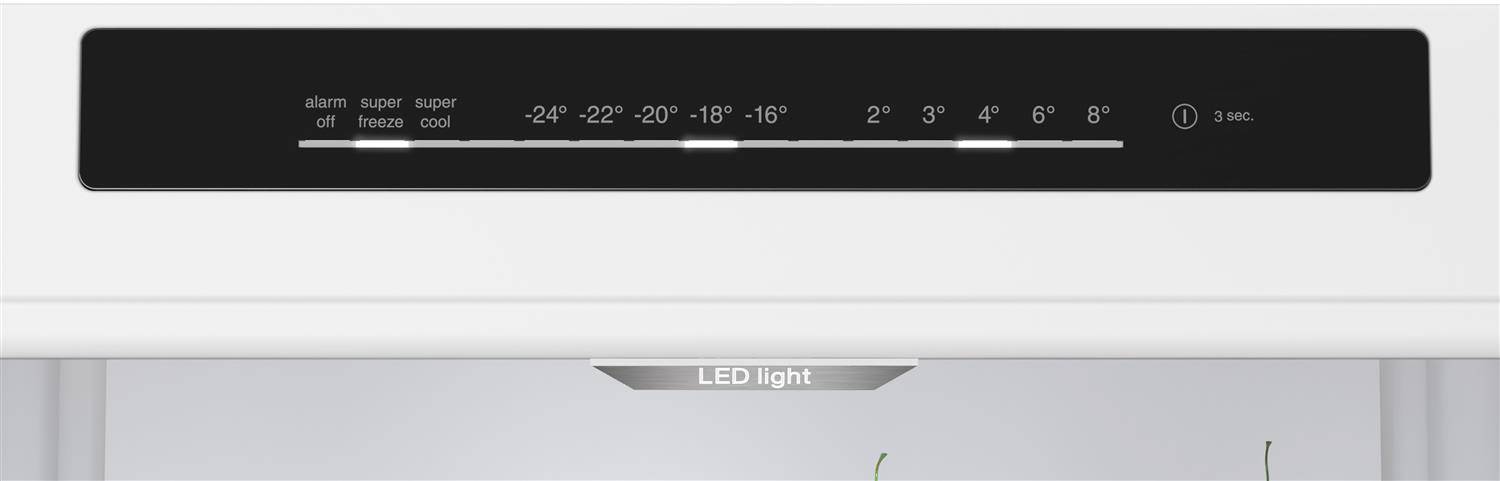 Bosch Serie 4, Freistehende Kühl-Gefrier-Kombination mit Gefrierbereich unten, 203 x 60 cm, Edelstahl schwarz, KGN39VXCT