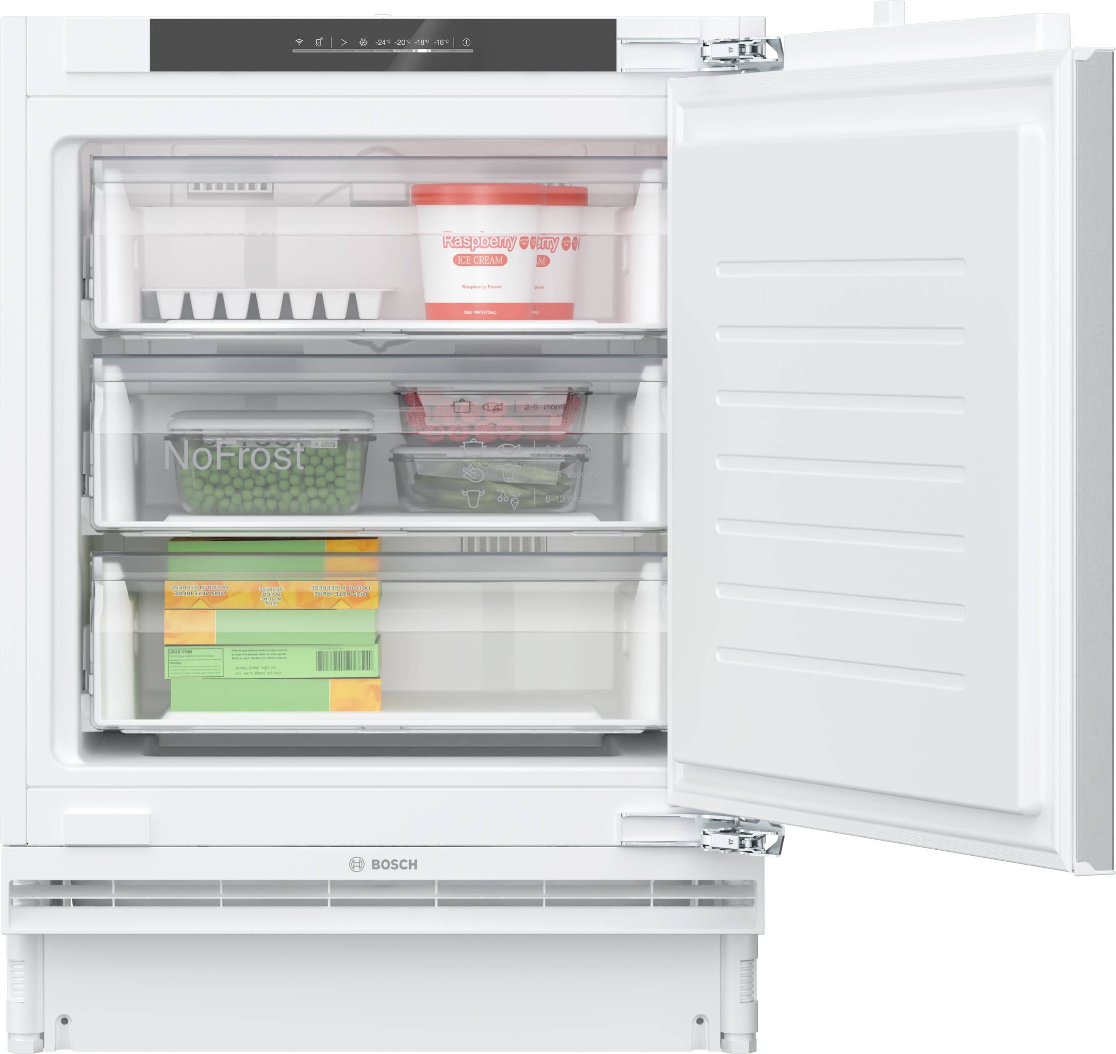 Bosch Serie 6, Einbau-Gefrierschrank, 82 x 59.8 cm, Flachscharnier mit Softeinzug, GUN21ADE0