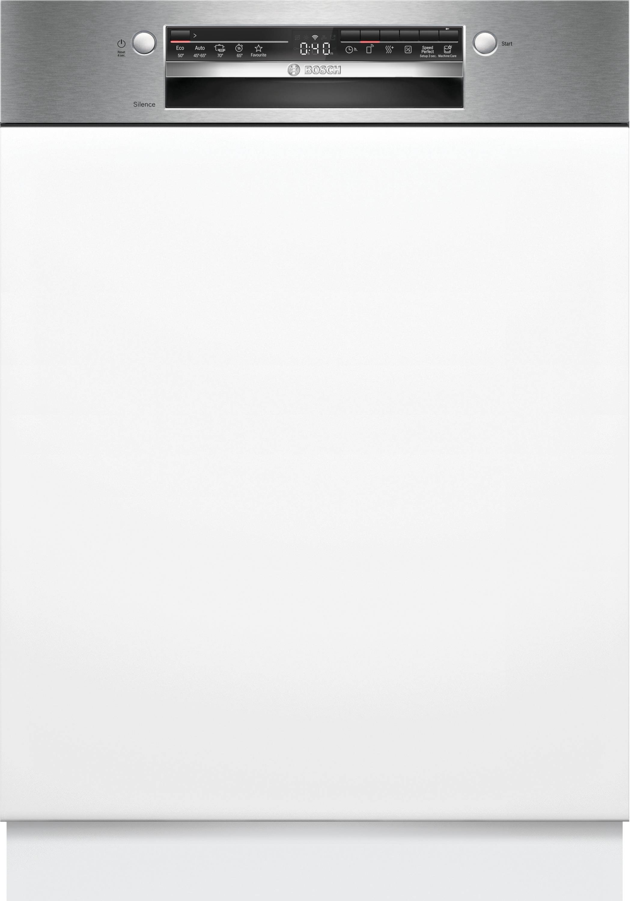 Bosch Serie 2, Teilintegrierter Geschirrspüler, 60 cm, Gebürsteter Stahl, SMI2ITS09E