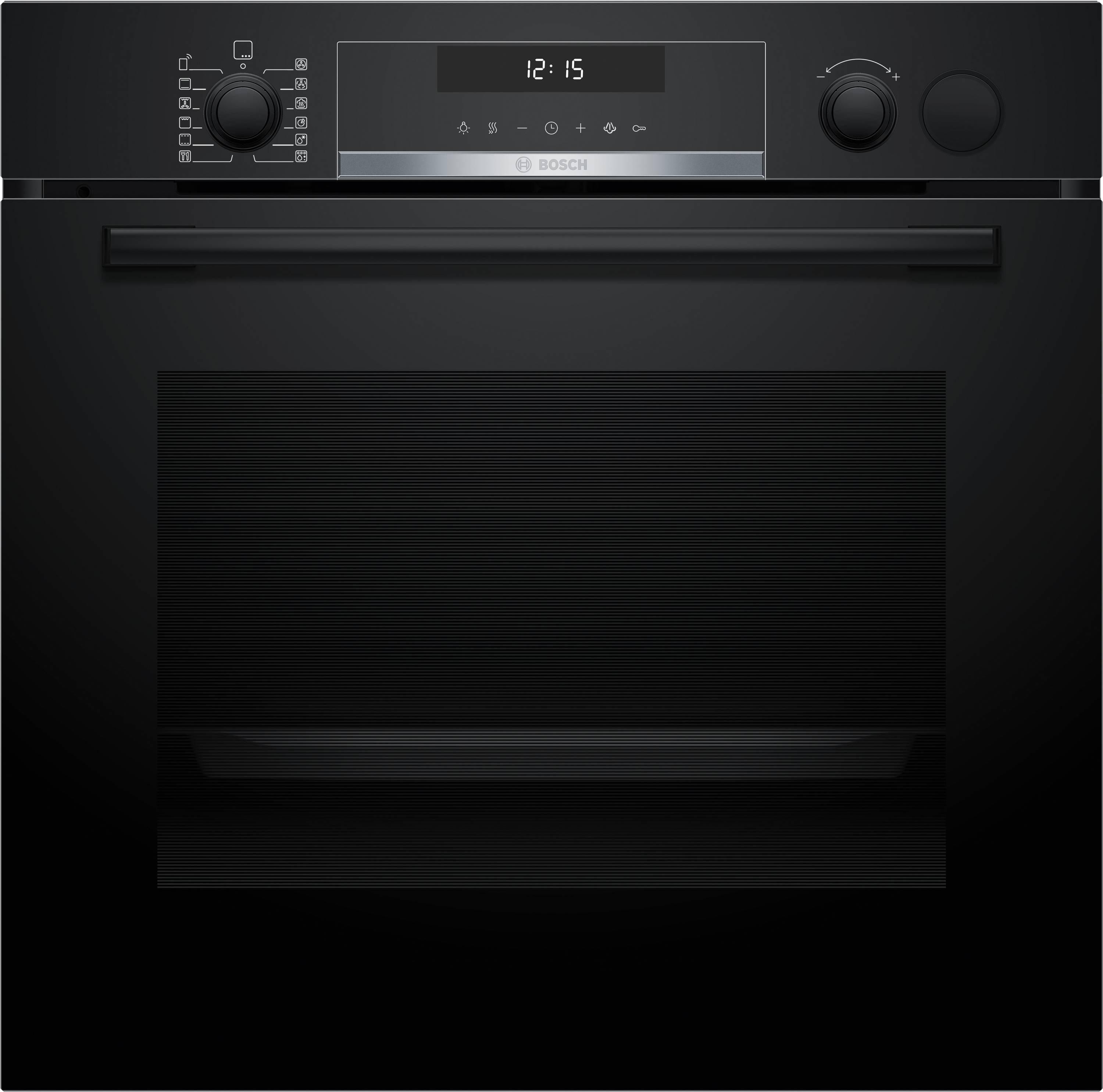 Bosch Serie 6, Einbau-Backofen mit Dampfunterstützung, 60 x 60 cm, Schwarz, HRG578CB7