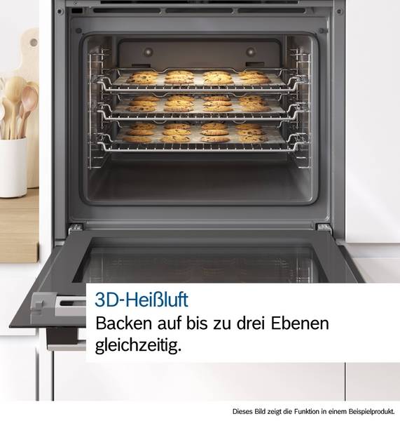Bosch Serie 6, Einbau-Backofen mit Dampfunterstützung, 60 x 60 cm, Schwarz, HRG578CB7