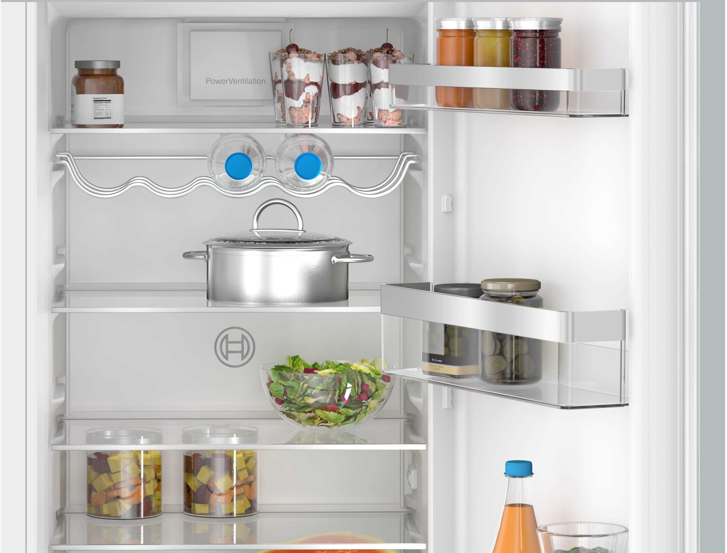 Bosch Serie 4, Einbau-Kühlschrank mit Gefrierfach, 177.5 x 56 cm, Flachscharnier, KIL82VFE0