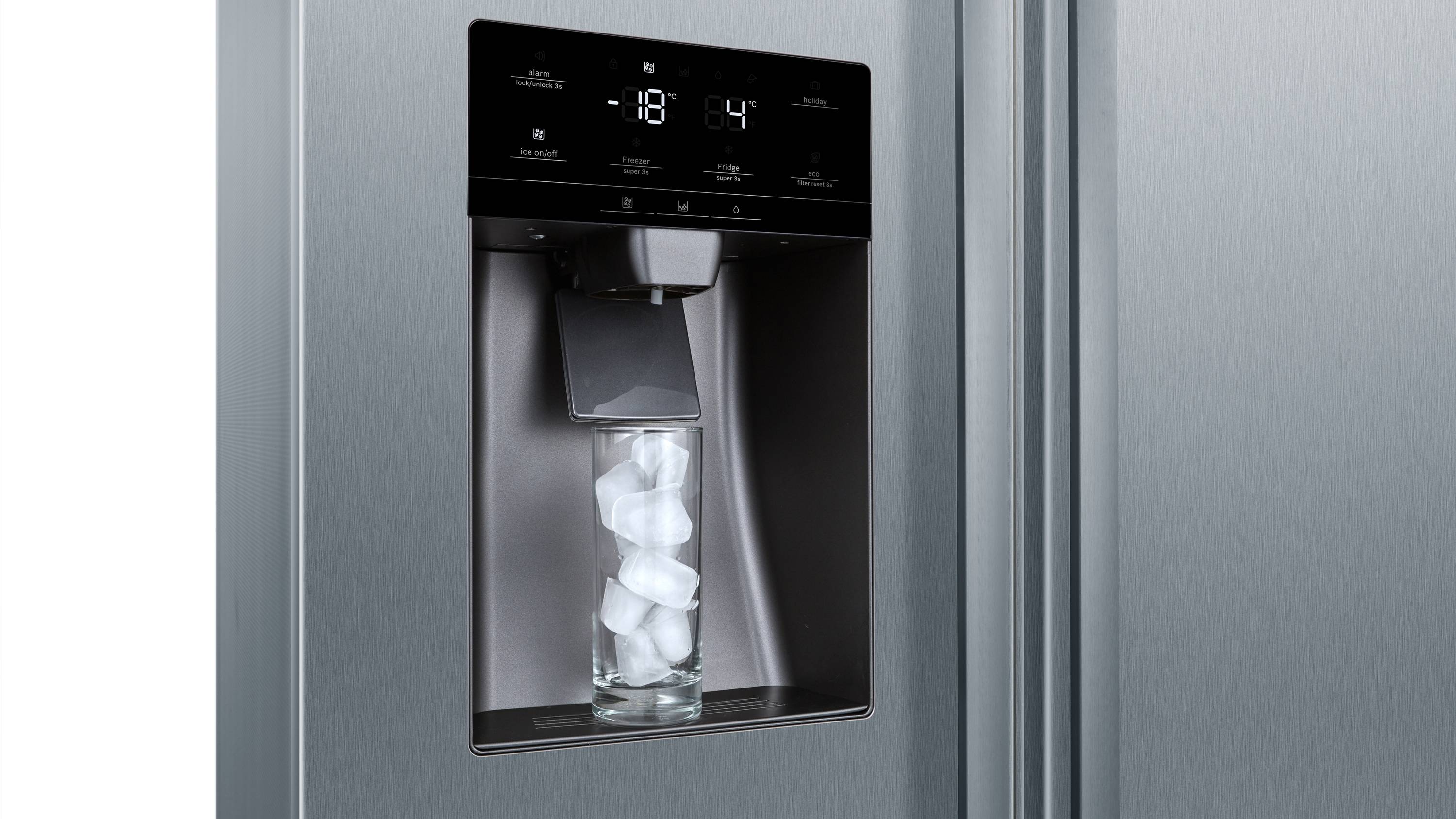 Bosch Serie 6, Amerikanischer Side by Side, 178.7 x 90.8 cm, Gebürsteter Stahl AntiFingerprint, KAD93AIDP