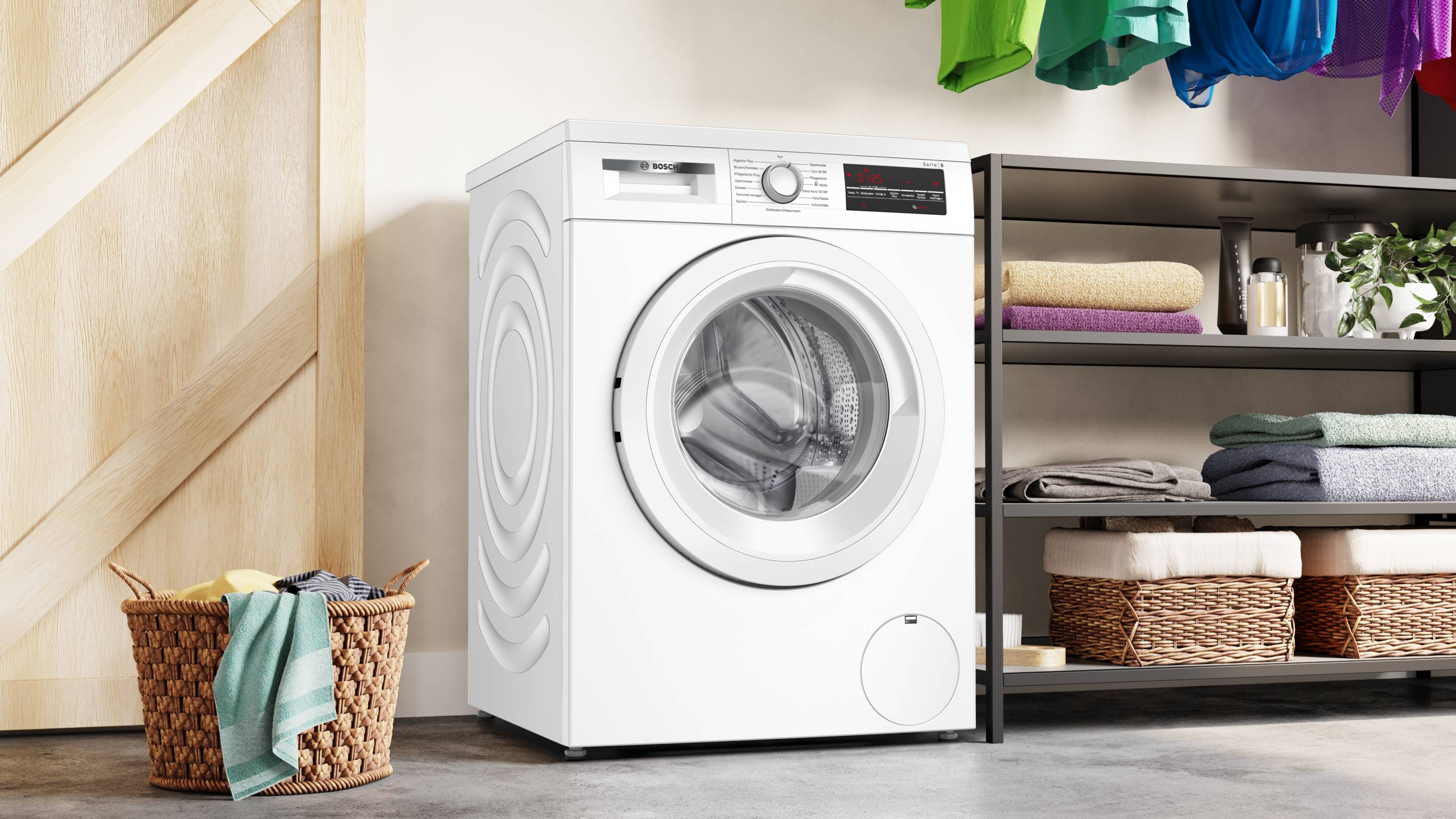 Bosch Serie 6, Waschmaschine, unterbaufähig - Frontlader, 9 kg, 1400 U/min., WUU28T22