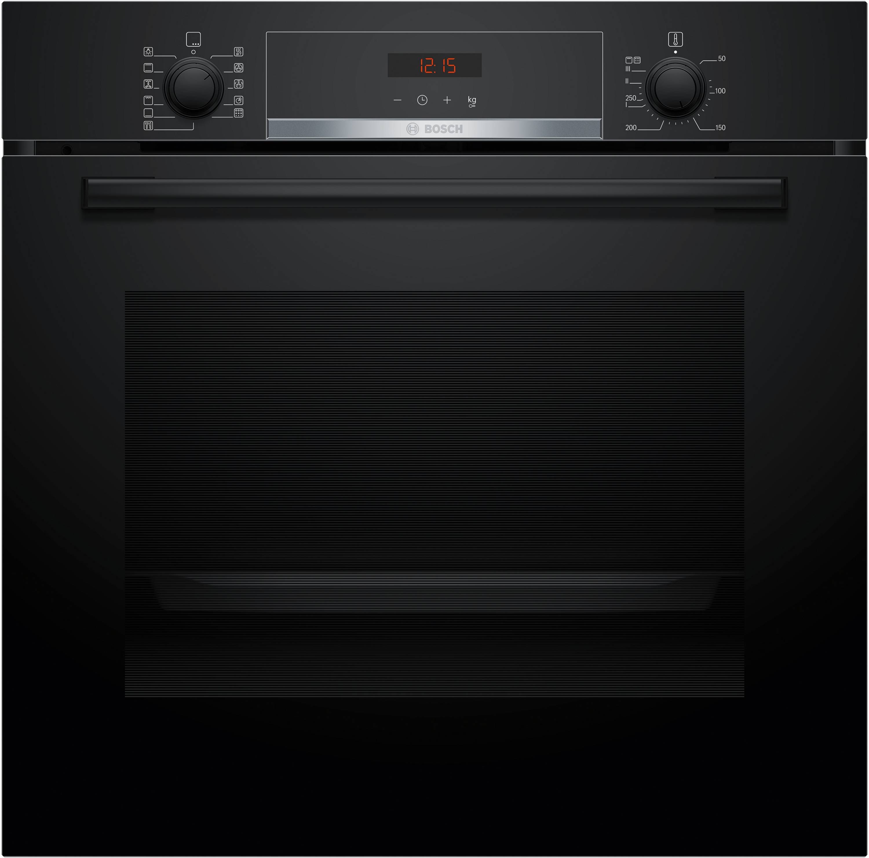 Bosch Serie 4, Einbau-Backofen, 60 x 60 cm, Schwarz, HBA574BB3