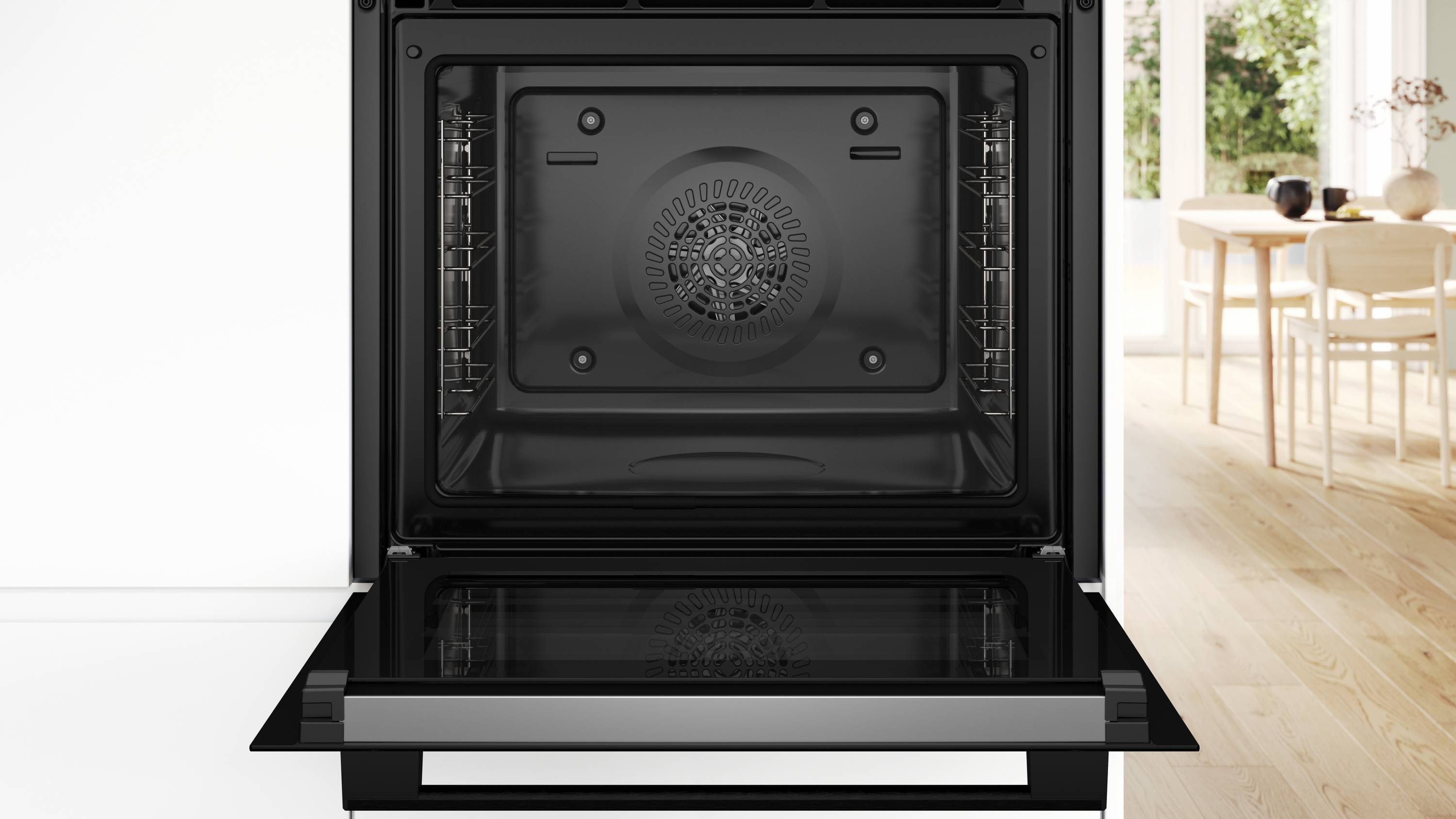 Bosch Serie 4, Einbau-Backofen, 60 x 60 cm, Schwarz, HBA574BB3