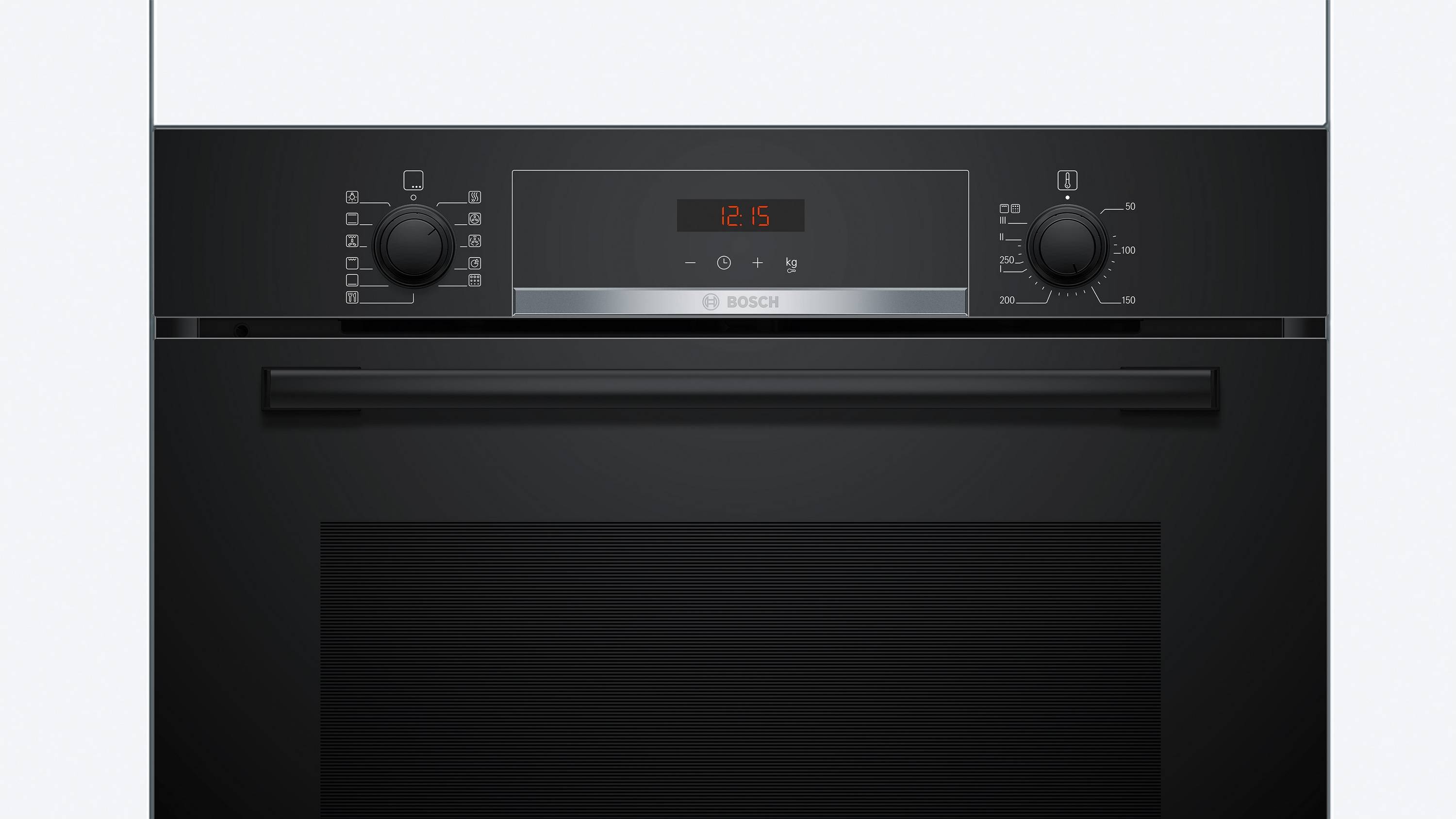 Bosch Serie 4, Einbau-Backofen, 60 x 60 cm, Schwarz, HBA574BB3