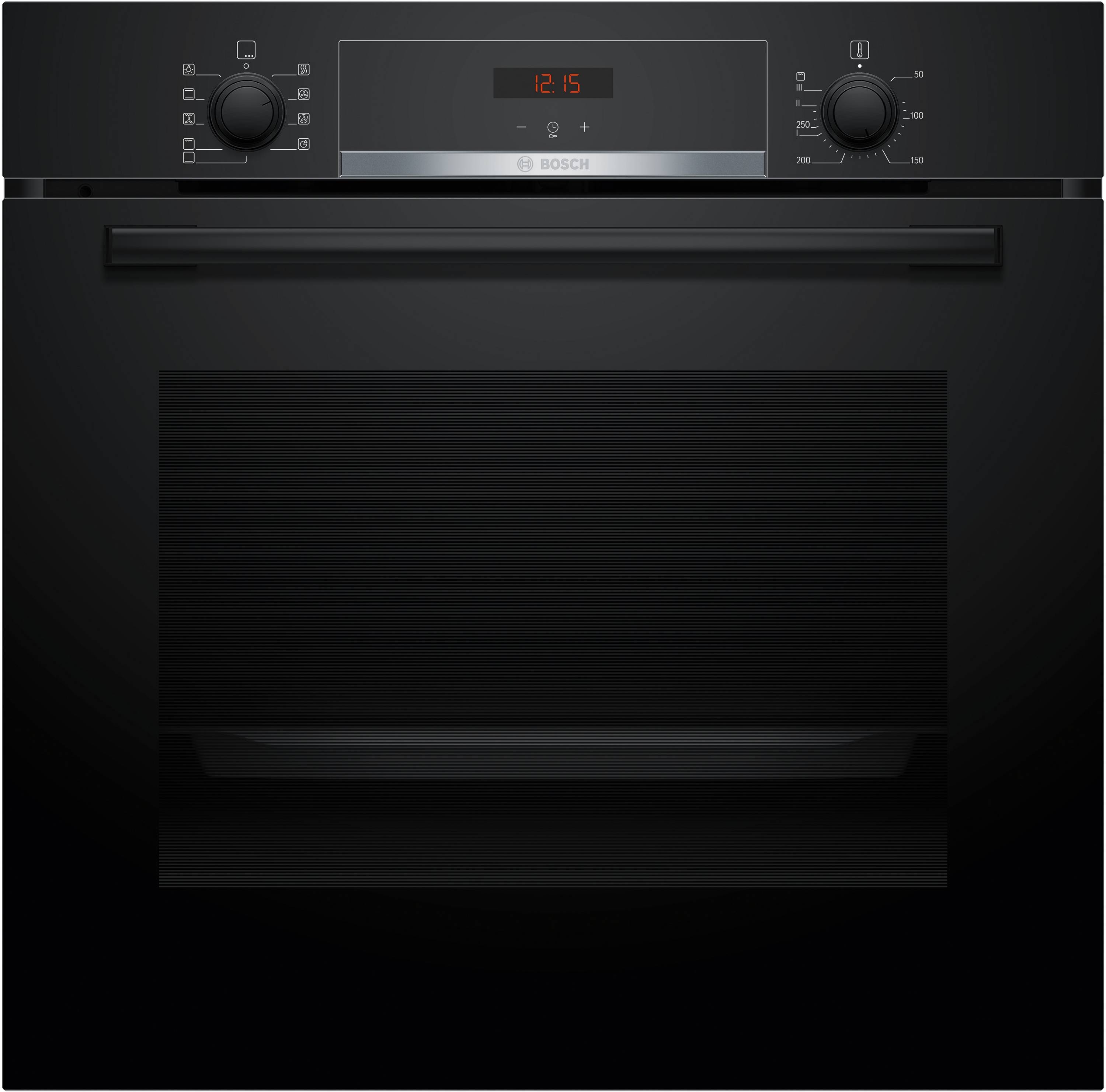 Bosch Serie 4, Einbau-Backofen, 60 x 60 cm, Schwarz, HBA514BB3