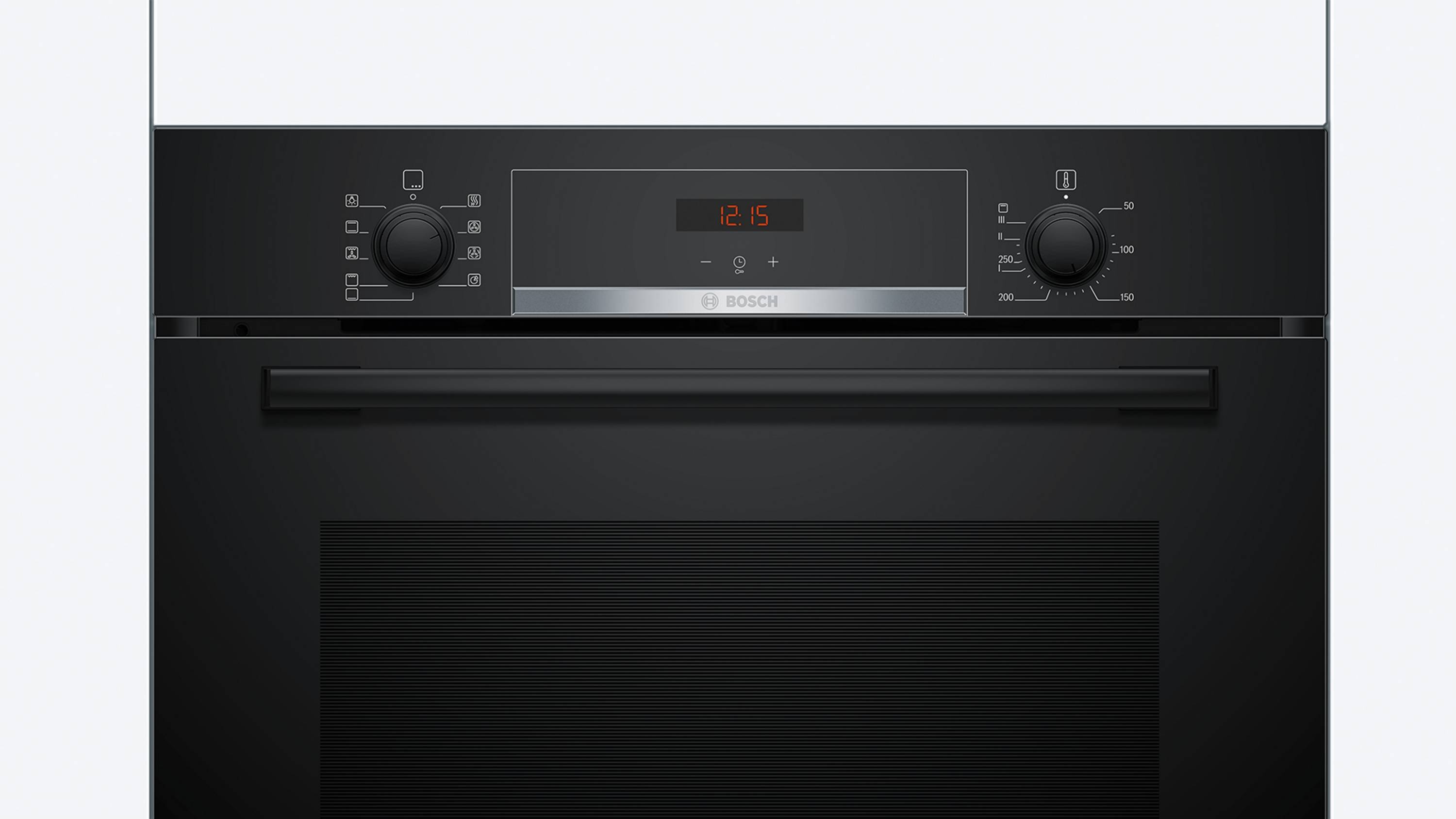 Bosch Serie 4, Einbau-Backofen, 60 x 60 cm, Schwarz, HBA514BB3
