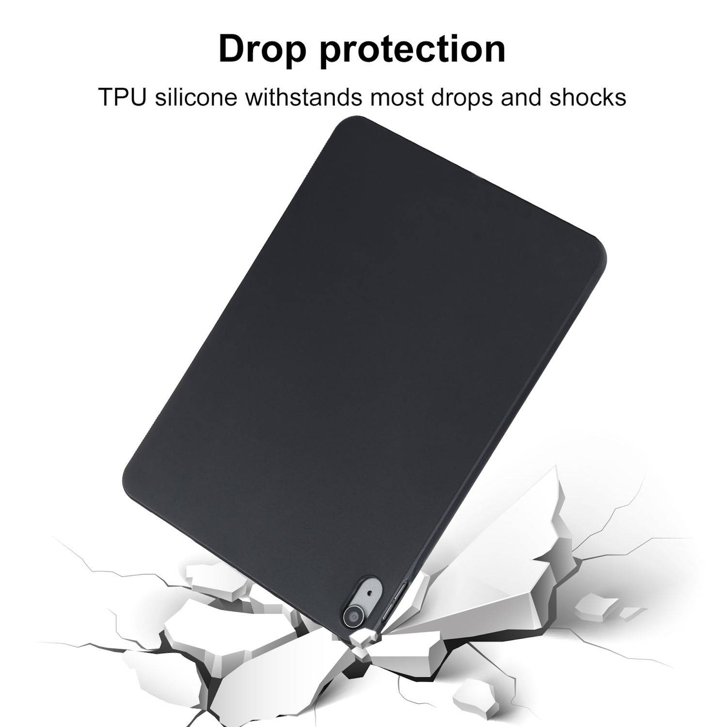 Für Xiaomi Pad 7 TPU Silikon Tablet Hülle Tasche Schutz Cover Case Zubehör Schwarz