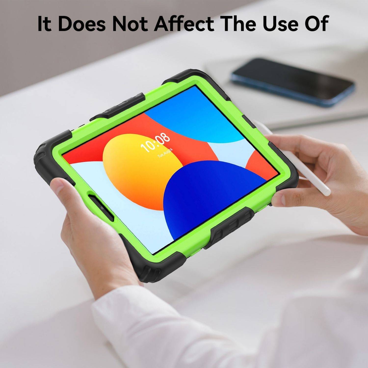 Für Xiaomi Redmi Pad SE 8.7 360 Grad Rotation Hybrid PC Hülle Drehhalter Grün