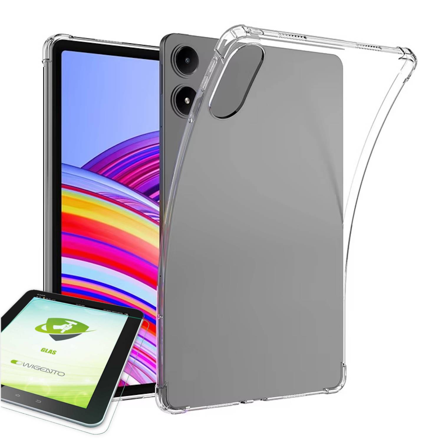 Für Xiaomi Redmi Pad Pro 12.1 Zoll Schock Hülle Tablet Hülle Cover Tasche Etuis Cover + H9 Glas