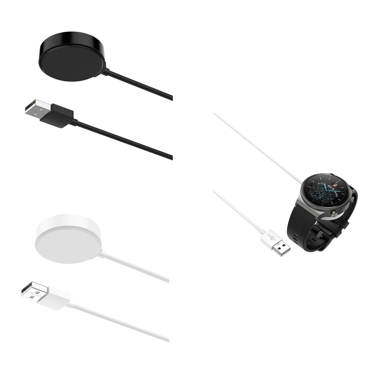Für Huawei Watch GT 5 Pro 46mm USB Interface Smart Watch Ladekabel 1 Meter Black