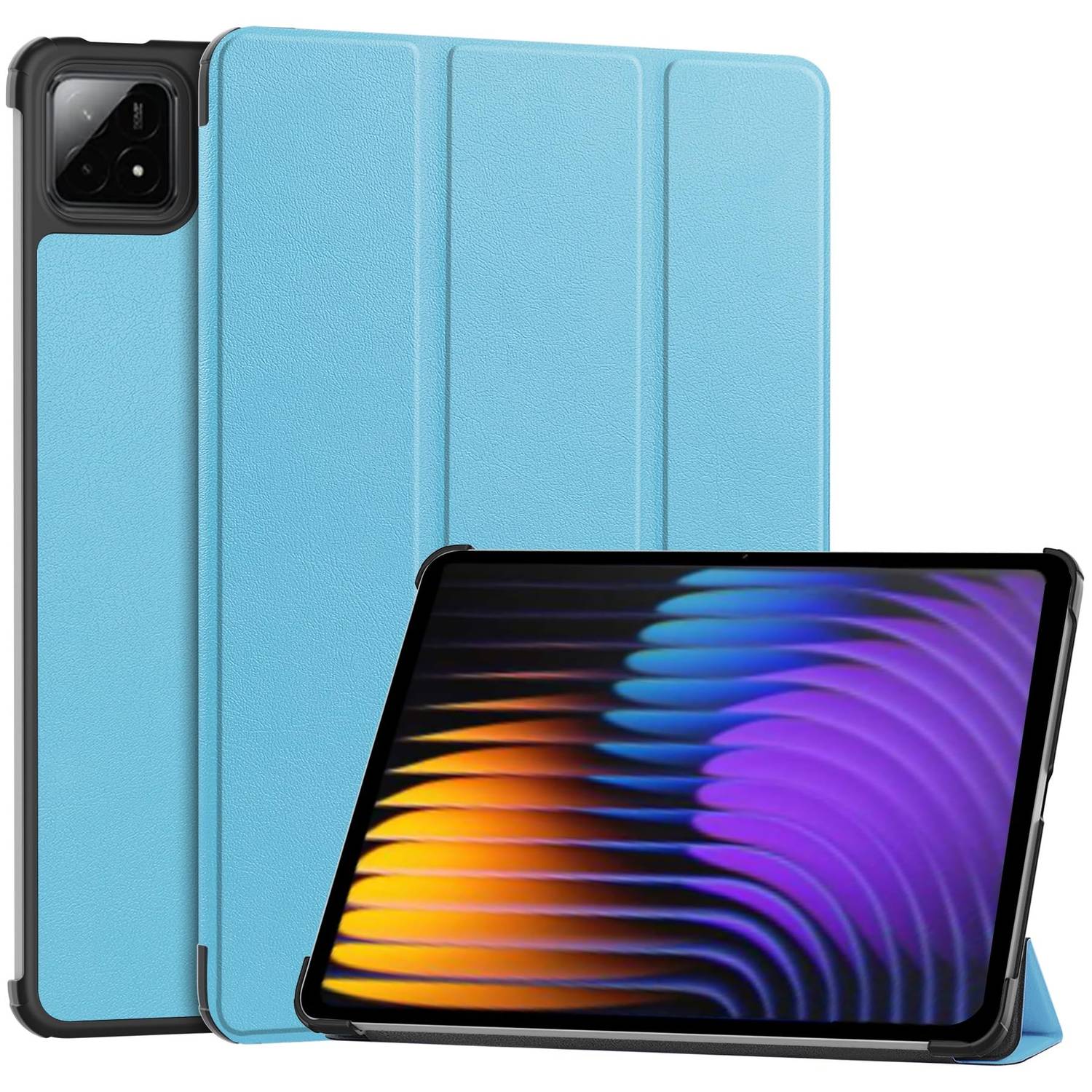 Für Xiaomi Pad 7 / 7 Pro 3folt Wake UP Smart Cover Tablet Tasche Hülle Case Hellblau
