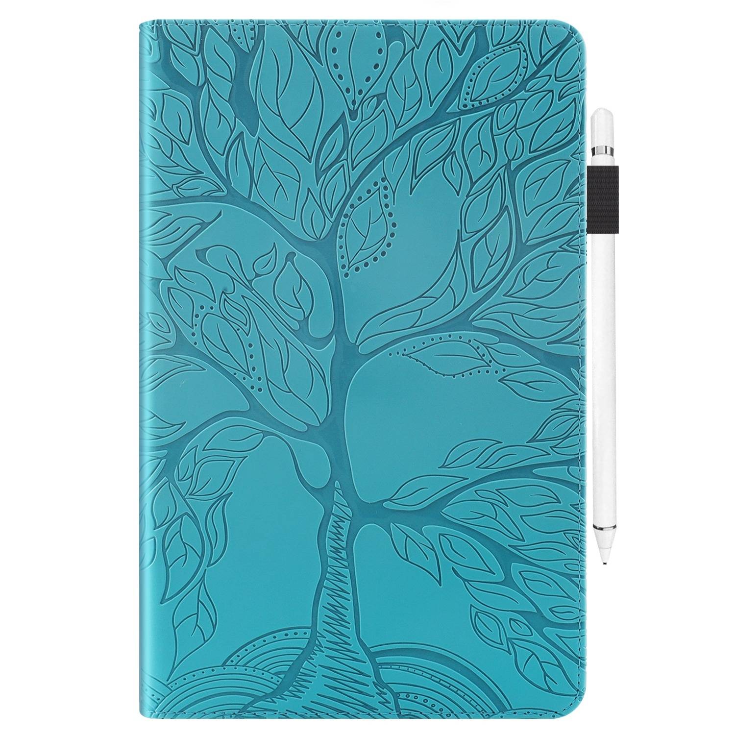 Für Honor Pad X8a 11 Zoll aufstellbare Baum Muster Kunstleder Hülle Tasche Case Blau