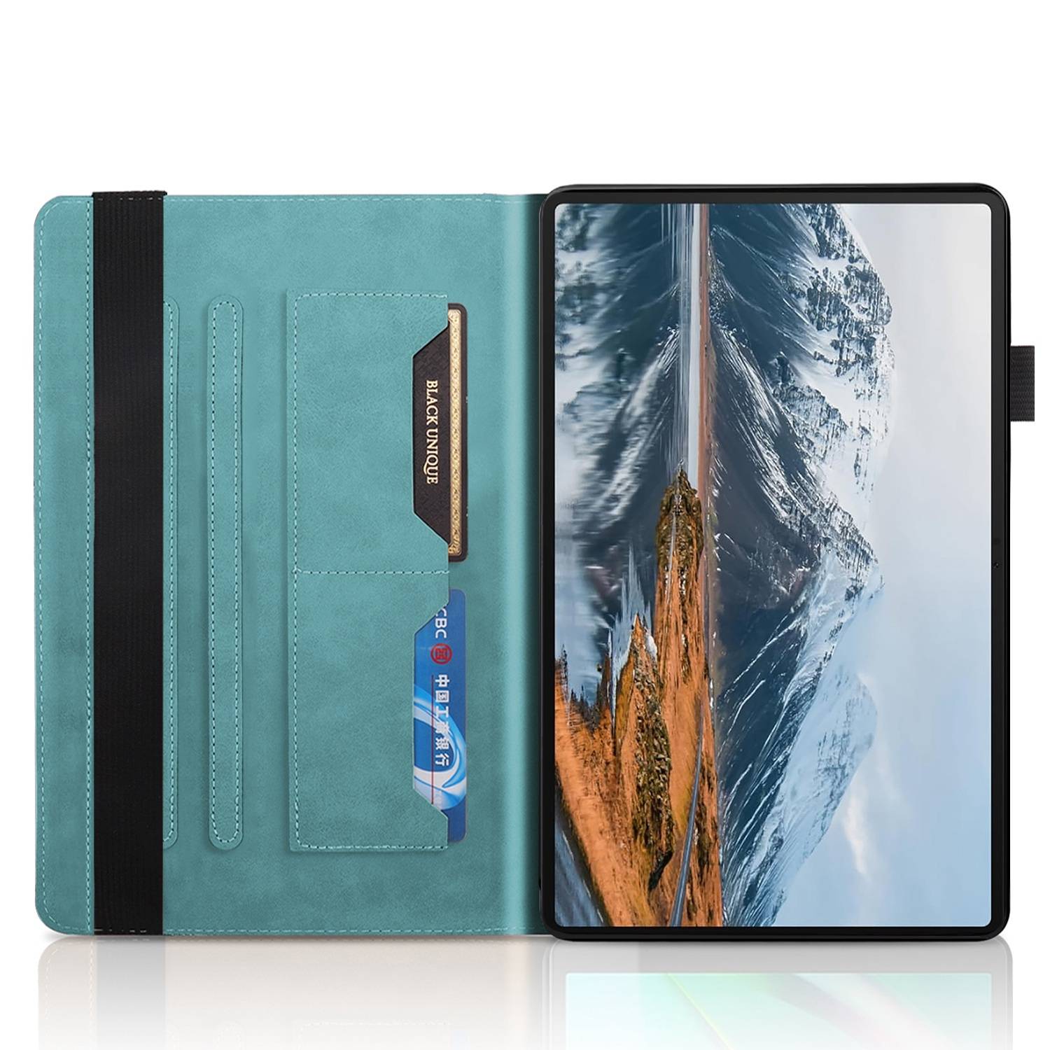 Für Honor Pad X8a 11 Zoll aufstellbare Baum Muster Kunstleder Hülle Tasche Case Blau