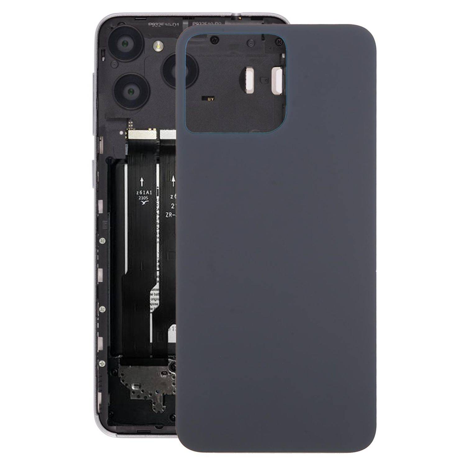 Für ZTE Blade A73 4G Glas Akkudeckel Schwarz Reparatur Ersatzteil