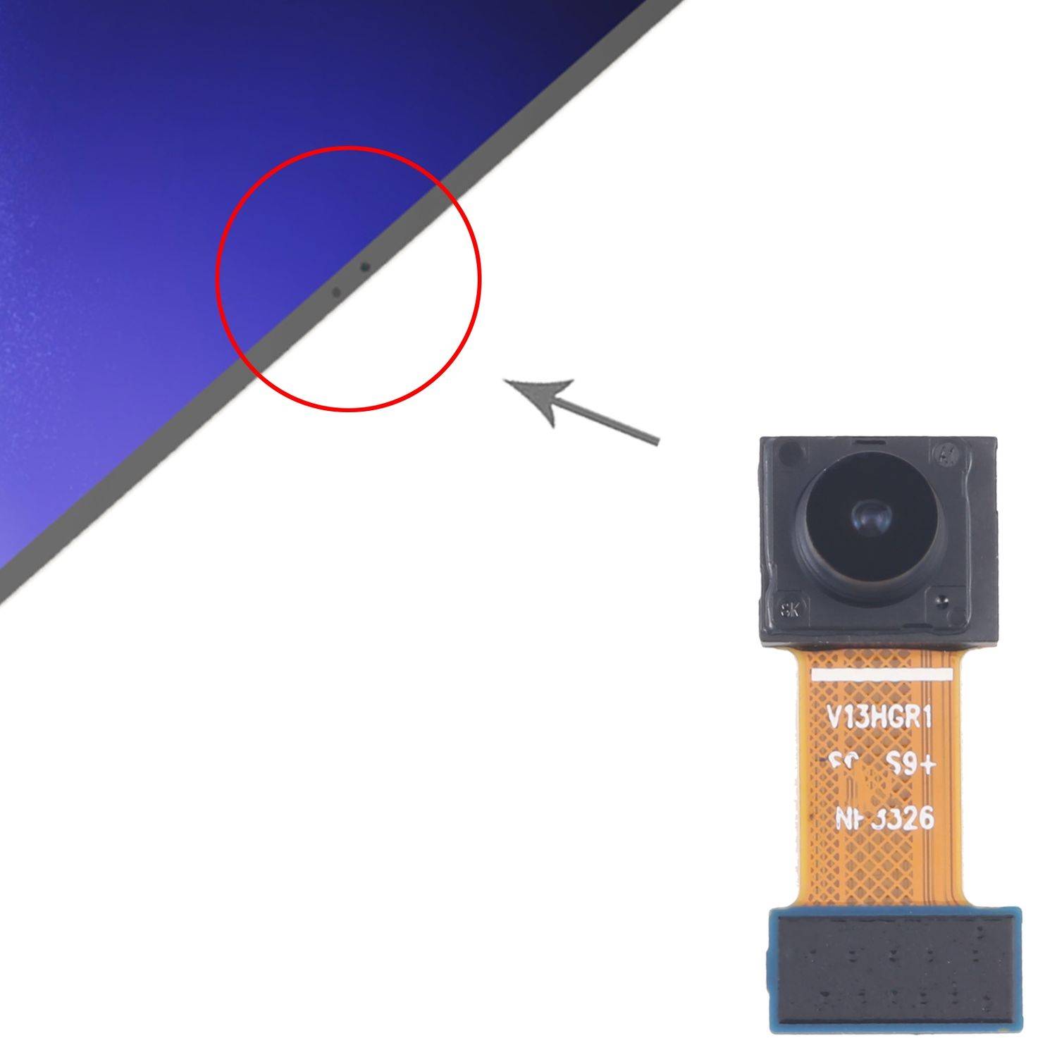 Für Samsung Galaxy Tab S9 5G SM-X716/X710 Frontkamera Reparatur Ersatzteil