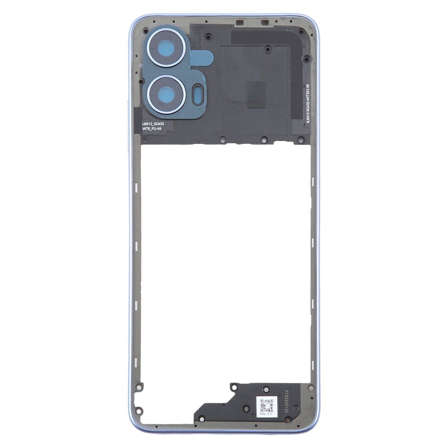 Für Motorola Moto G34 Mittelrahmen Bezel Plate Lila Reparatur Ersatzteil