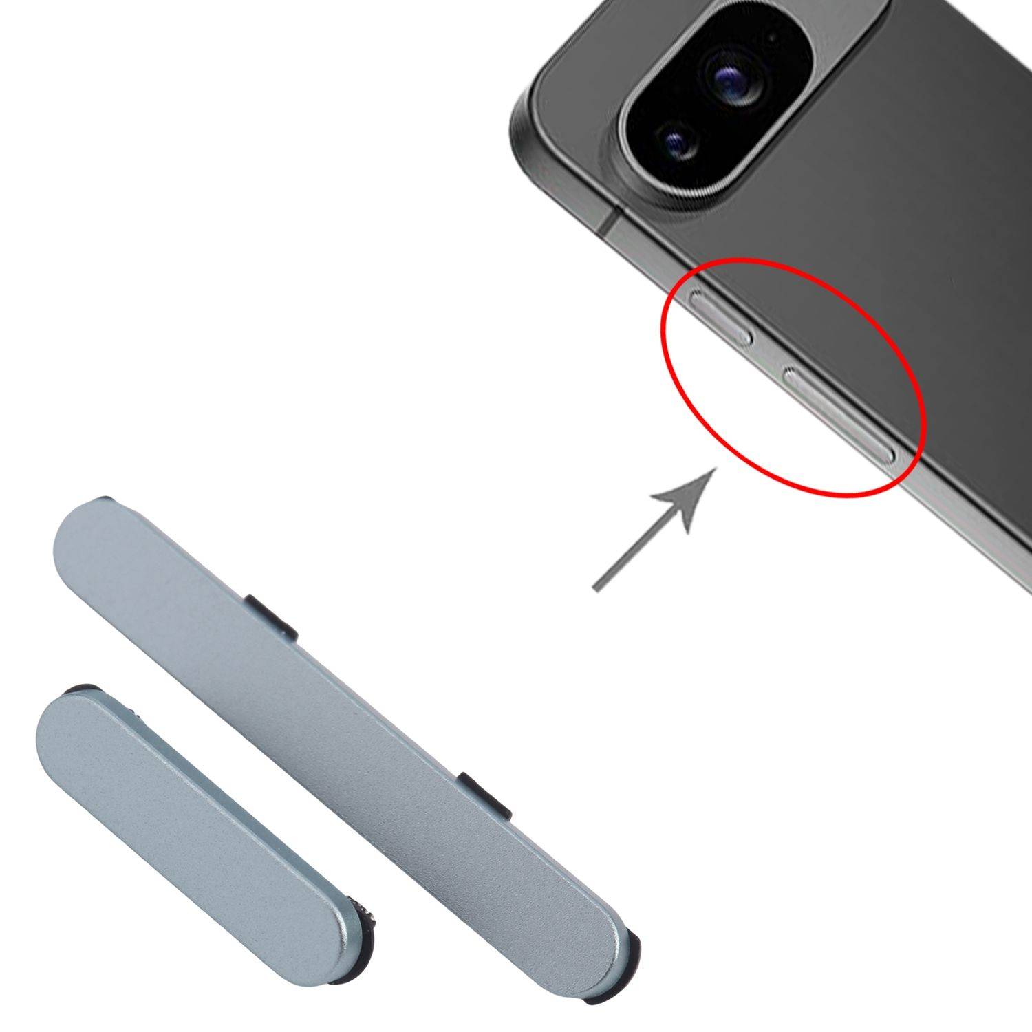 Für Google Pixel 9 Power Button und Lautstärketasten Reparatur Ersatzteil Grün