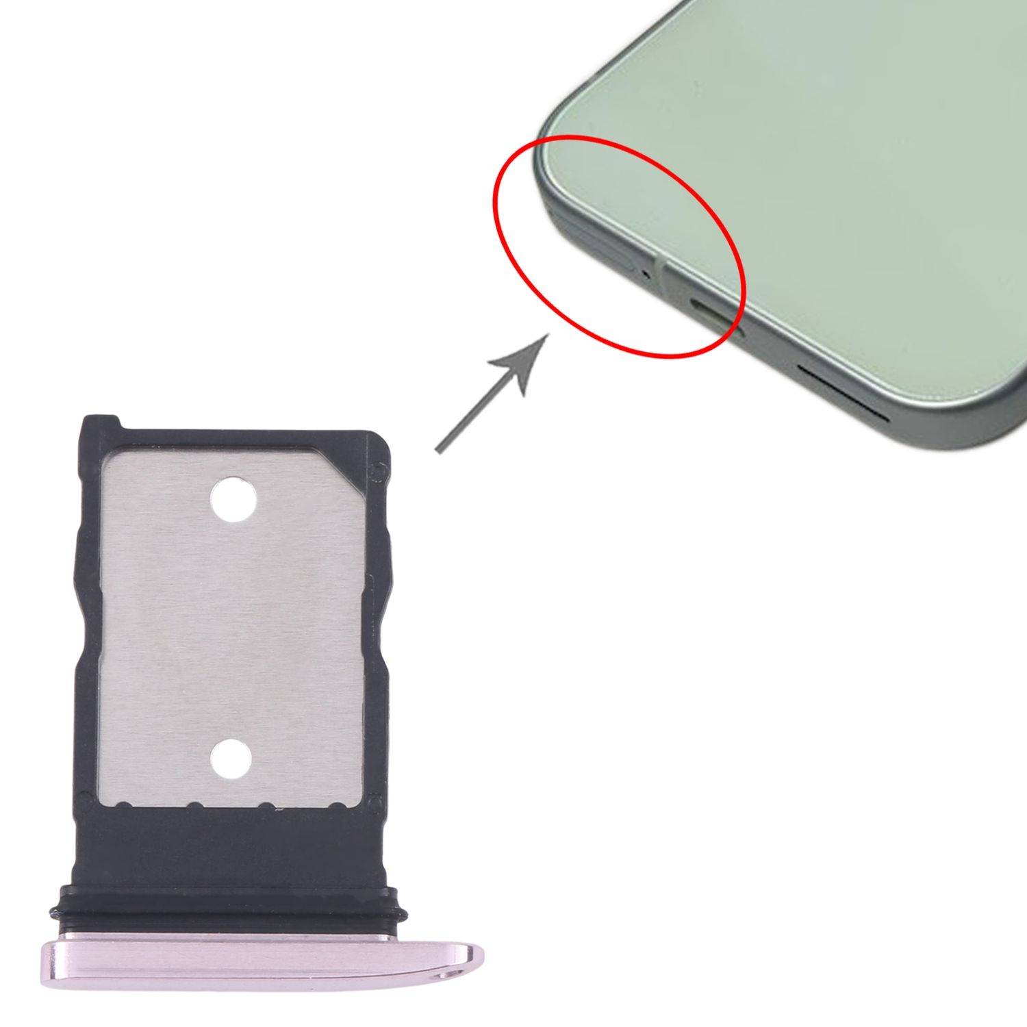 Für Google Pixel 9 Pro SIM Kartenhalter Card Tray Ersatzteil Reparatur Pink