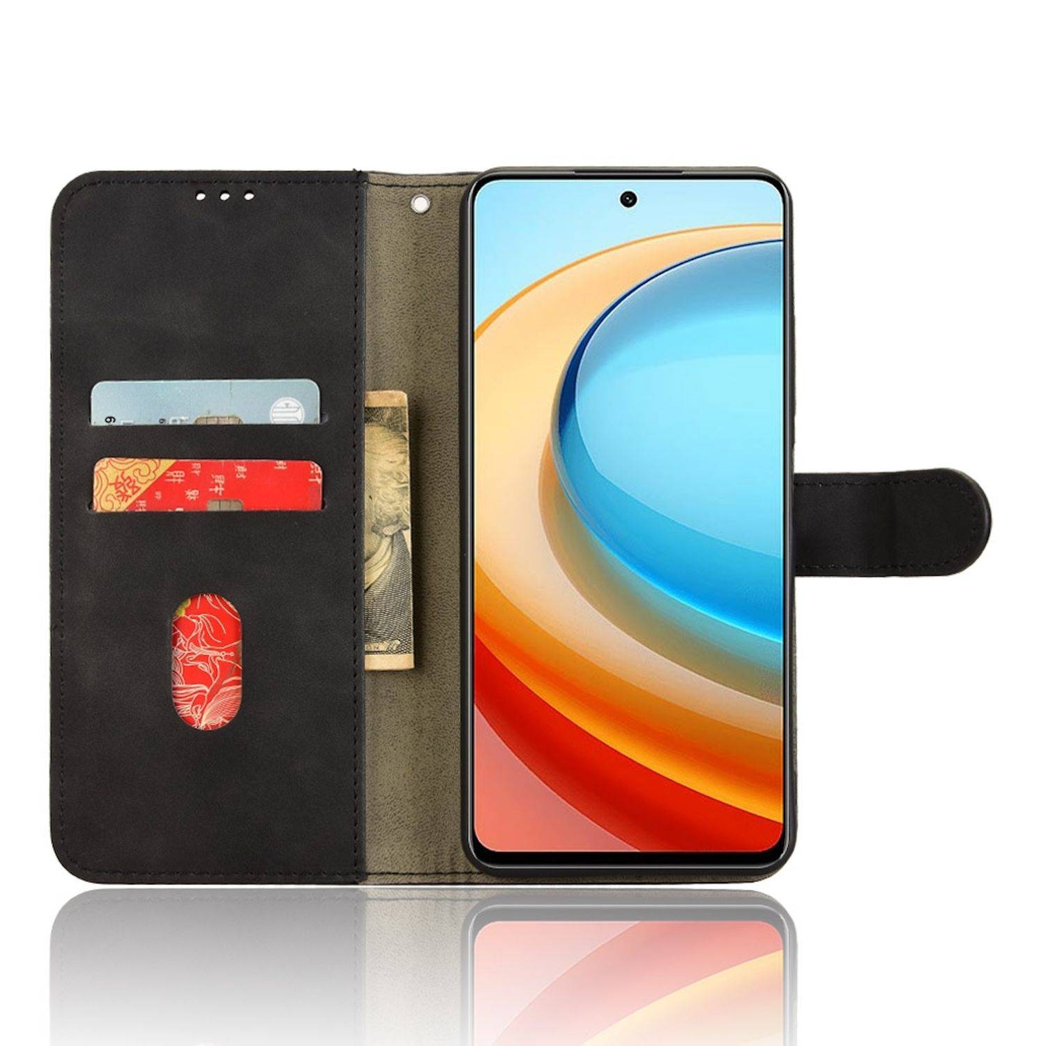Für ZTE Blade A75 5G Kunst-Leder Skin Feel Magnetische Book Wallet Tasche Hülle