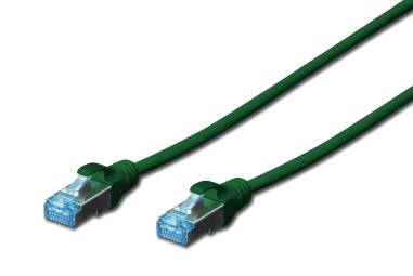 DIGITUS Patchkabel RJ45 SF/UTP Cat5e 1.00m grün Hebelschutz Polybeutel Kabel Cat.5e