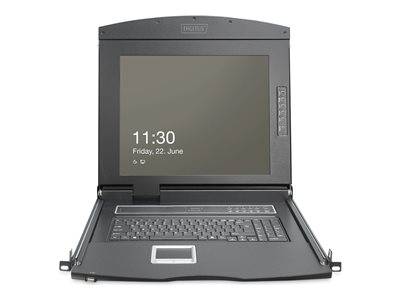 DIGITUS Modulare Konsole 19HD LCD,1-port VGA KVM Deutsch Multimedia-Technik KVM Switches