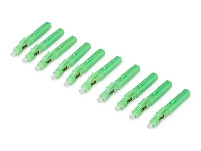 DIGITUS LWL Feldstecker LC/APC Singlemode 10 Stk. grün Multimedia-Technik Lichtwellenleiterzubehör