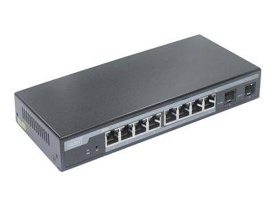 DIGITUS Switch 8-Port Gigabit 86W PoE + 2 SFP Ports schwarz Multimedia-Technik Switche