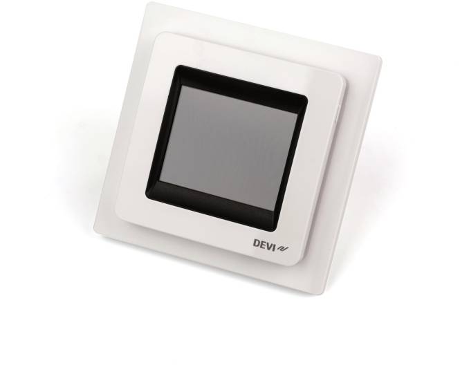 DEVI DEVIreg Touch polarweiß 140F1071 UP Uhren-Thermostat 16A, 230V mit Rahmen Haustechnik