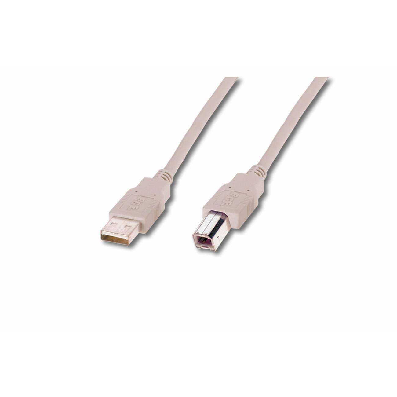DIGITUS USB 2.0 Anschlusskabel Typ A- B St/St 1.8m weiss Multimedia-Technik USB-Kabel