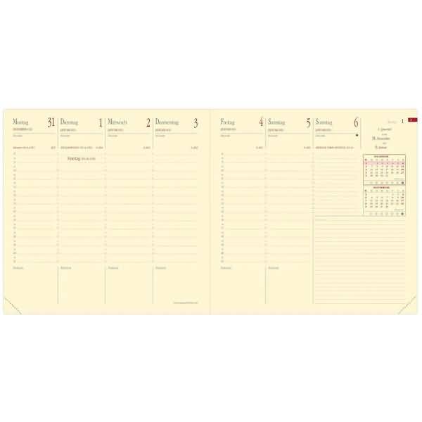 Buchkalender Executif Prestige 16x16cm Soho parma 2026