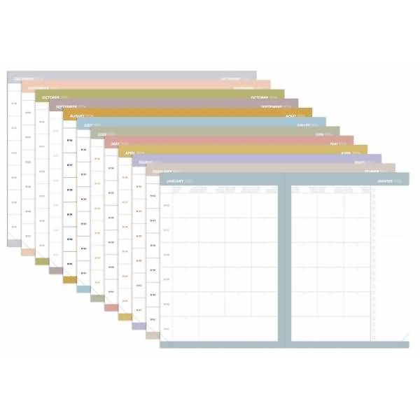 Buchkalender Daily 21 13x21cm Color Pastell blau 2026