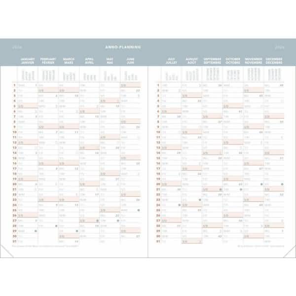 Buchkalender Daily 21 13x21cm Color Pastell blau 2026