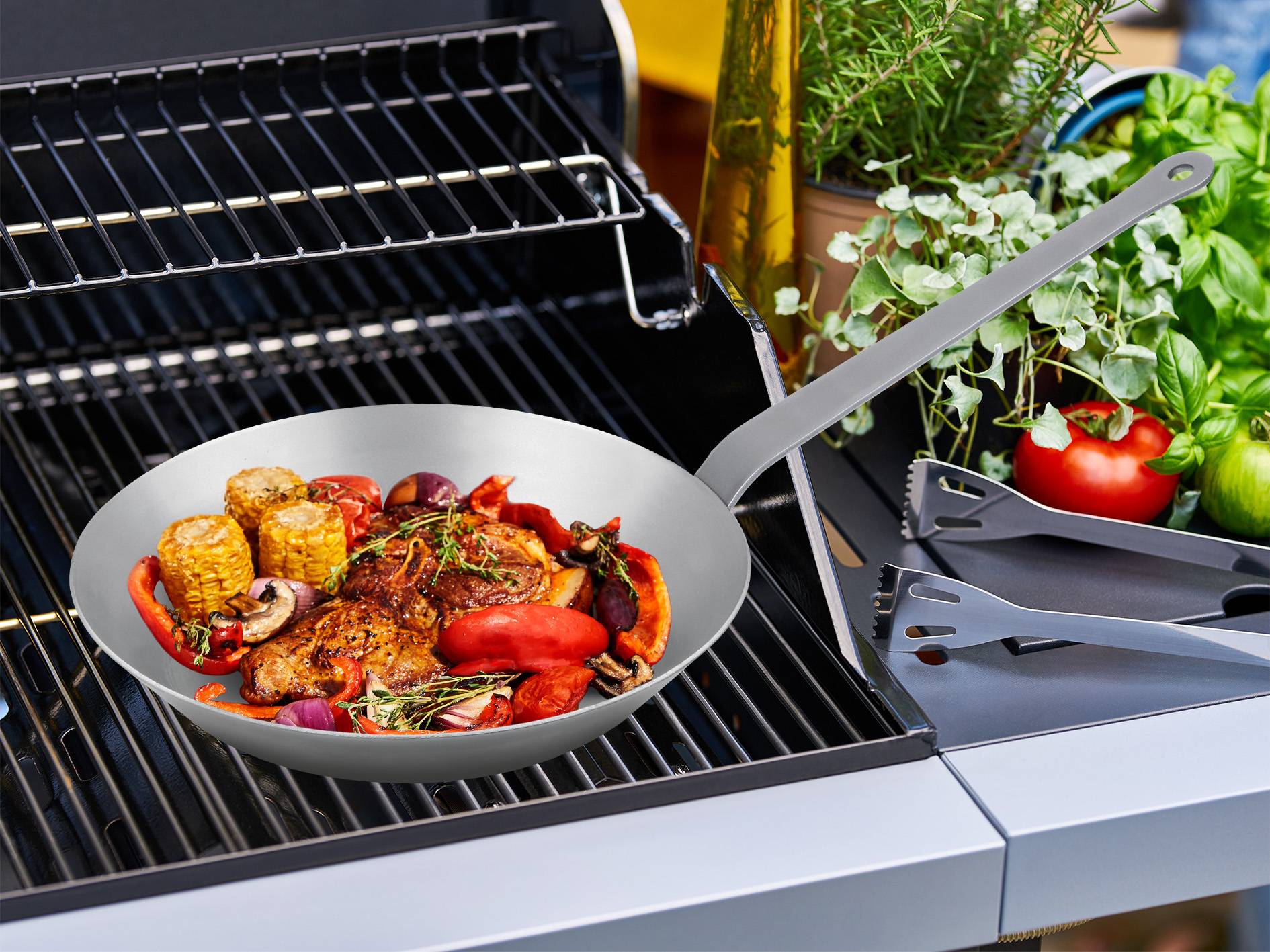 Profi Bratpfanne aus Eisen Ø24 cm Eisenpfanne unbeschichtet hitzebeständig