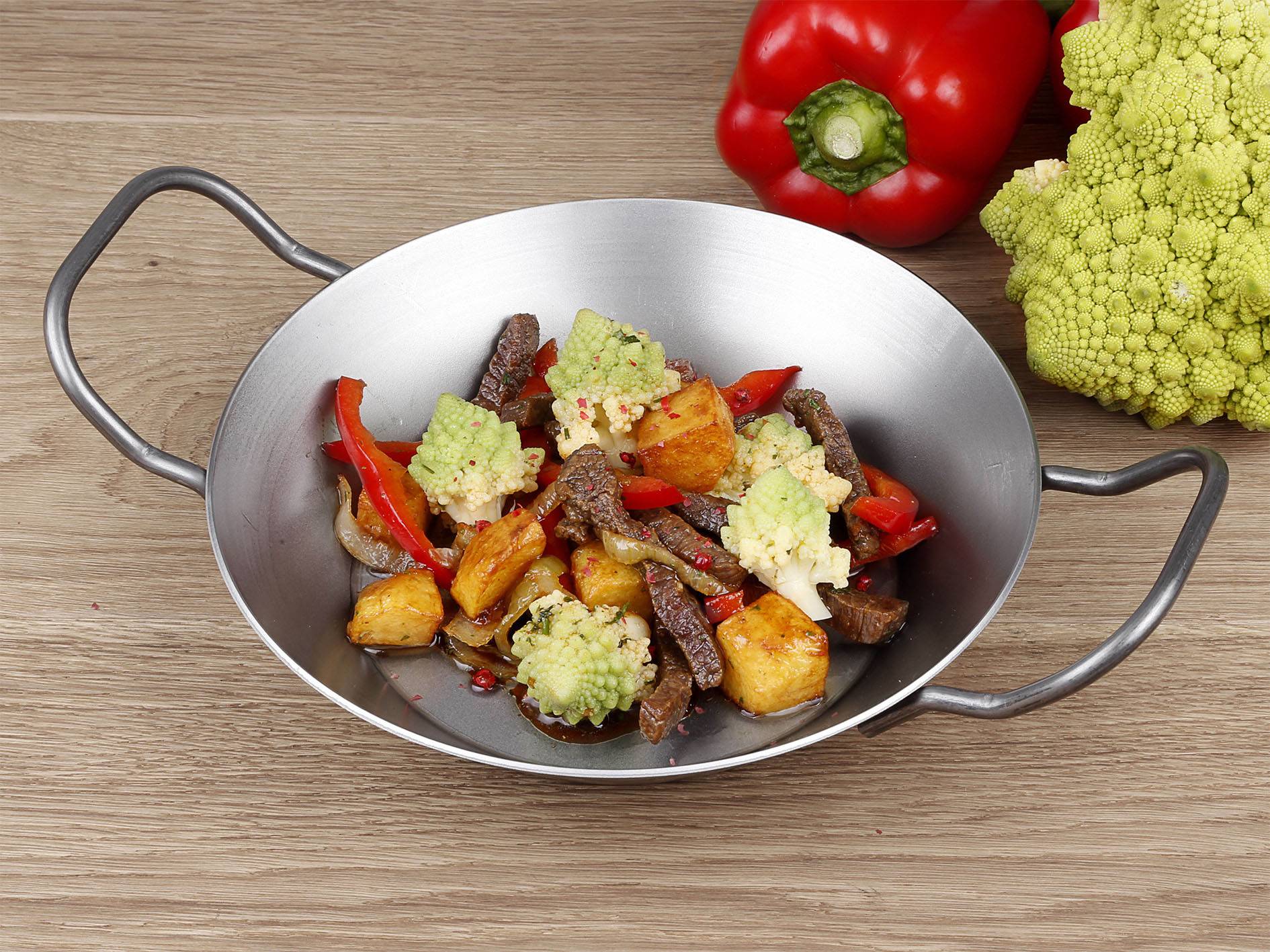 Bratpfanne aus Eisen Ø20  cm Eisenpfanne mit 2 Griffen