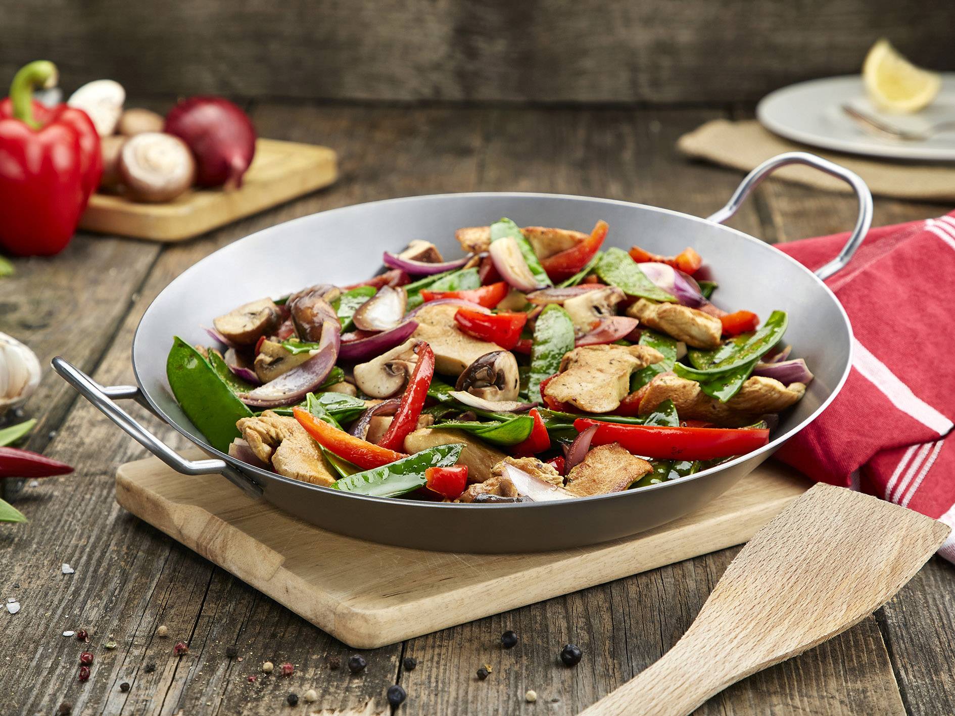 Bratpfanne aus Eisen Ø32 cm Eisenpfanne mit 2 Griffen