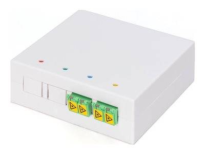 DIGITUS FTTH Gehäuse mit 2 x LC/APC DX Kupplung mit Shutter Multimedia-Technik