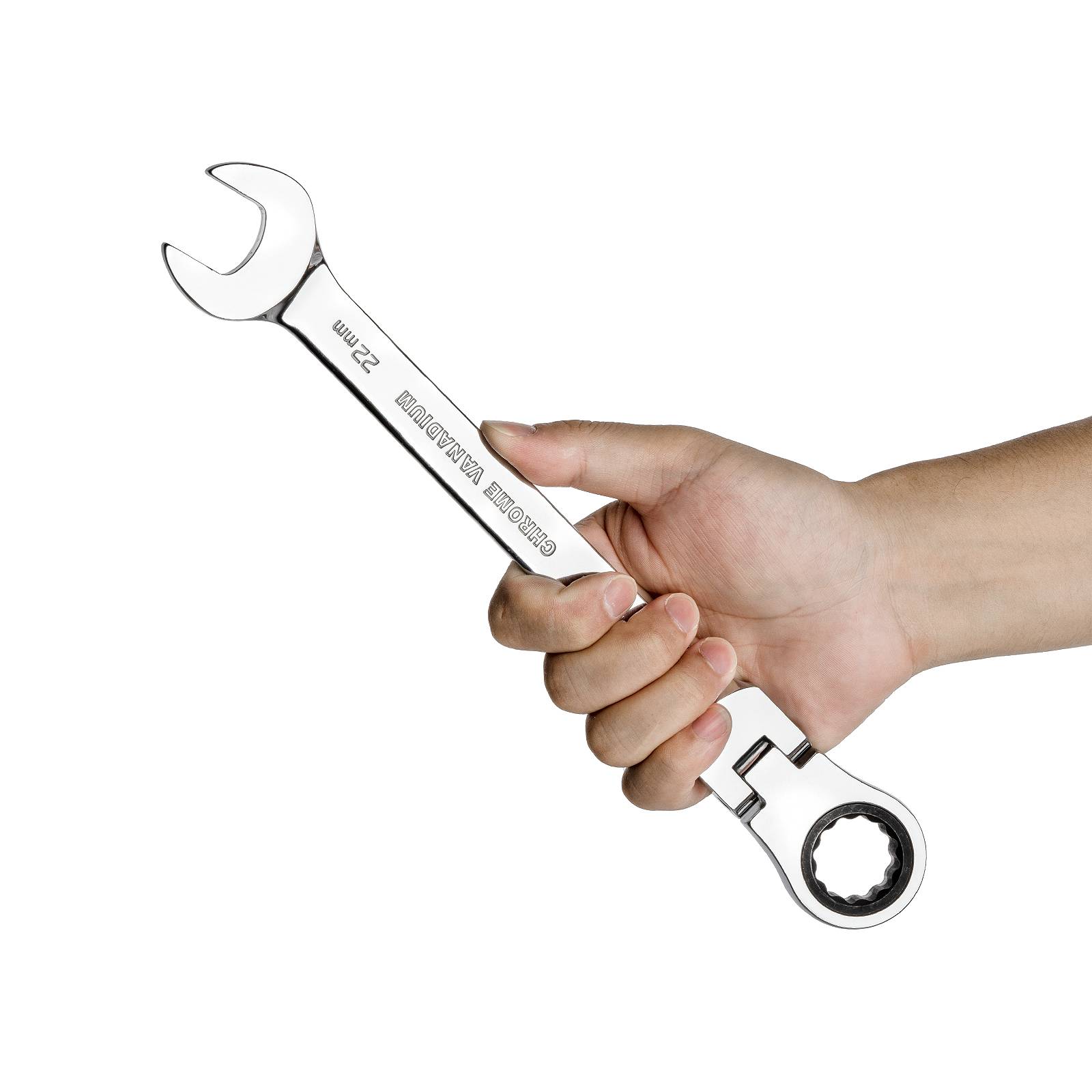 Jetech 22mm Flexkopf-Ratschenschlüssel, CR-V Stahl, 12-Punkt-Design, 72-Zahn-Ratsche