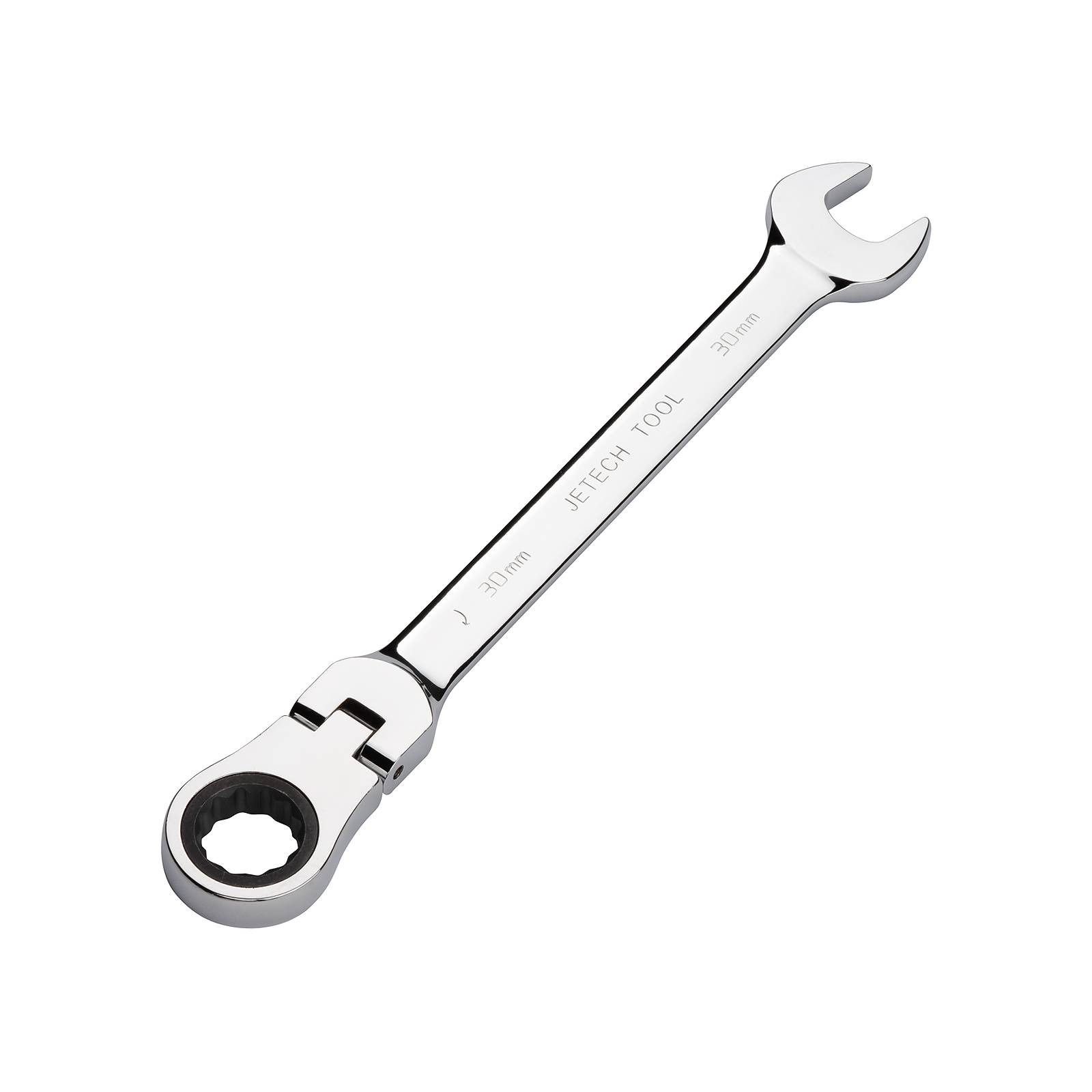 Jetech 30mm Flexkopf-Ratschenschlüssel, CR-V Stahl, 12-Punkt-Design, 72-Zahn-Ratsche