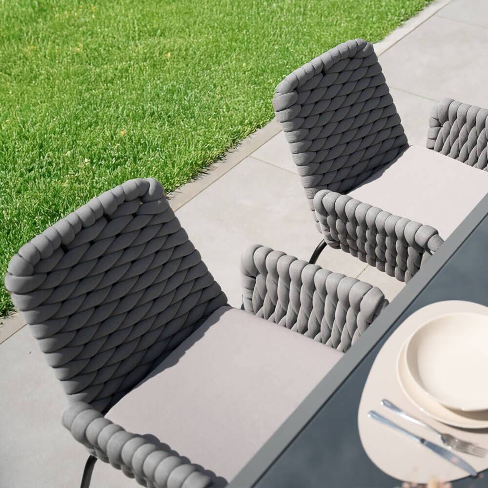 GARTENSTUHL BALERO - Menge: 8, Farbe: Hellgrau