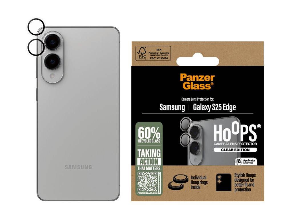 Schutzglass Hoops Lens Protector Tempered Glass Samsung Galaxy S25 Edge - Klar